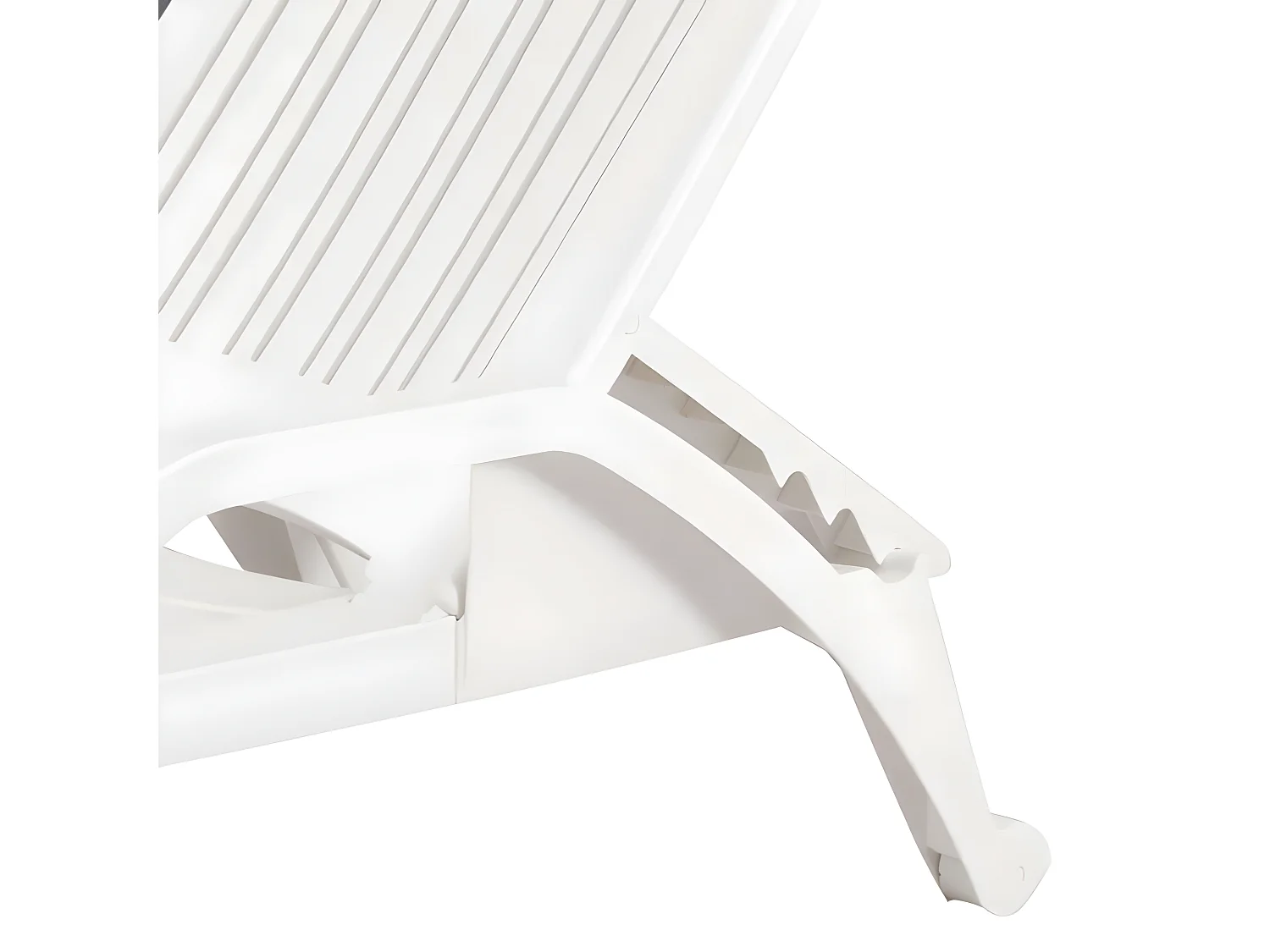 MilaniHome.it - Lettino da giardino impilabile in plastica bianco 190x71x46 hdi coloreBianco