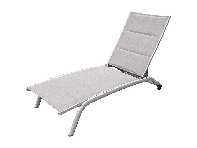 MilaniHome.it - Lettino Sdraio Impilabile In Alluminio Tortora Da Esterno Giardino, Per Ristorante Agriturismo Albergo Hoteldi coloreTortora