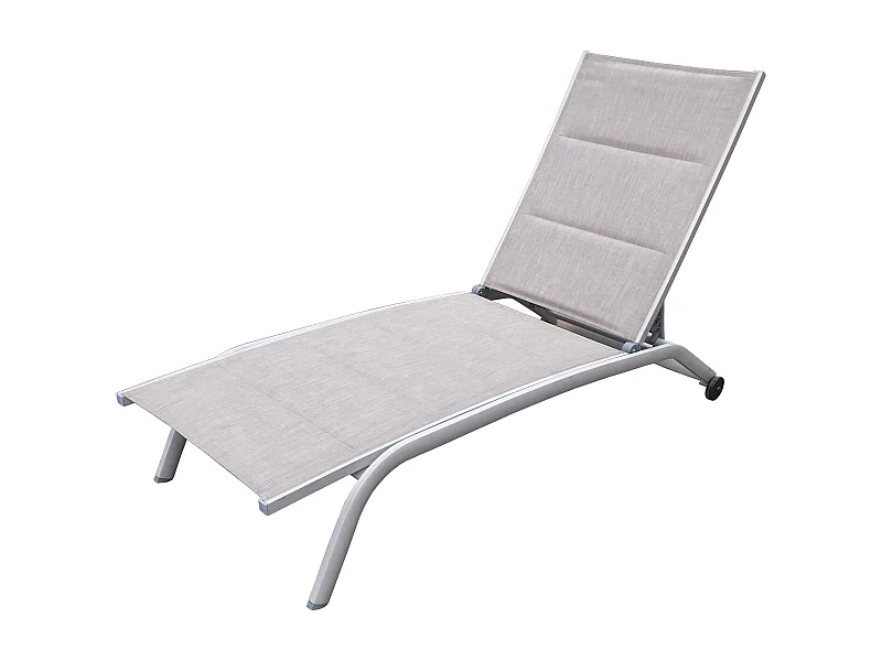 MilaniHome.it - Lettino Sdraio Impilabile In Alluminio Tortora Da Esterno Giardino, Per Ristorante Agriturismo Albergo Hoteldi coloreTortora