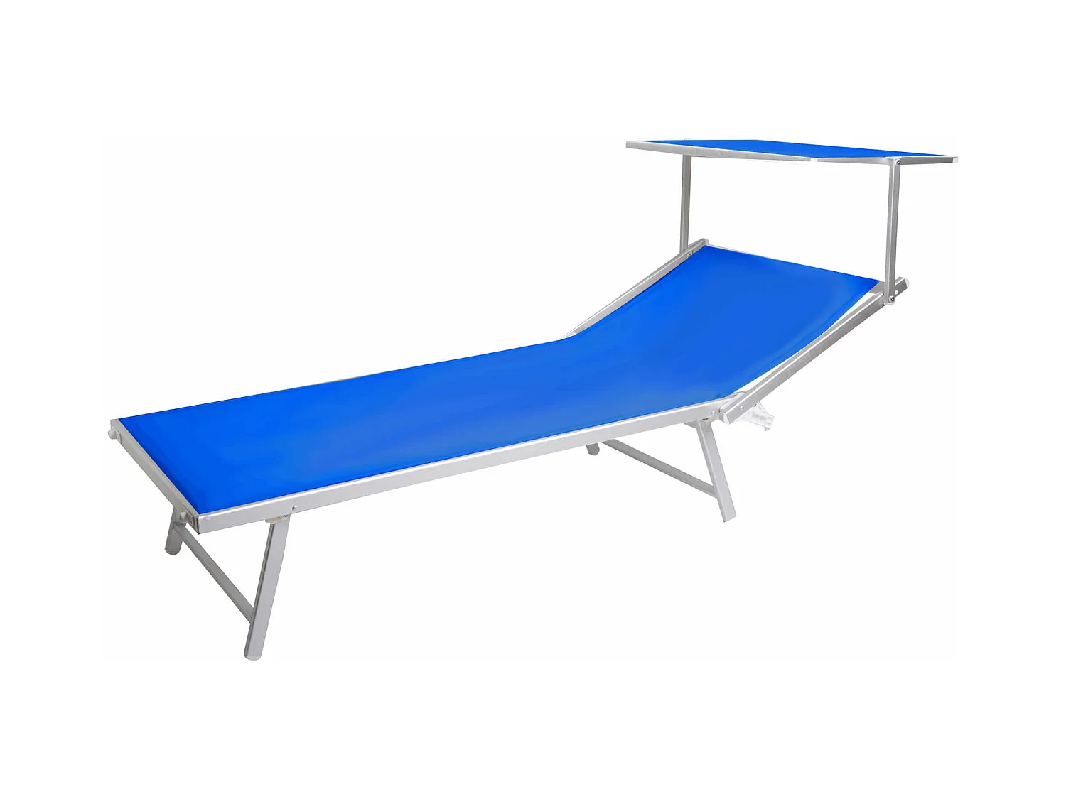 MilaniHome.it - Lettino Xl Sdraio Prendisole Gigante Impilabile In Alluminio E Textilene Da Esterno Giardino Piazza E Mezza, Cm 213x85,5x40di coloreBlu