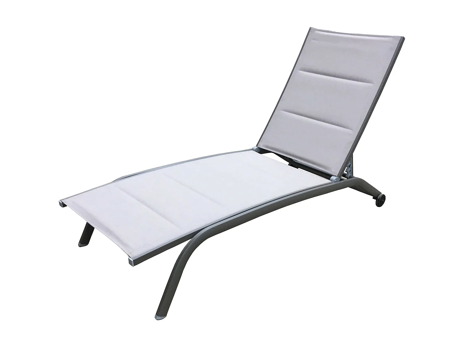 MilaniHome.it - Lettino Sdraio Impilabile In Alluminio Taupe E Textilene Da Esterno Giardino, Per Ristorante Agriturismo Albergo Hoteldi coloreTaupe