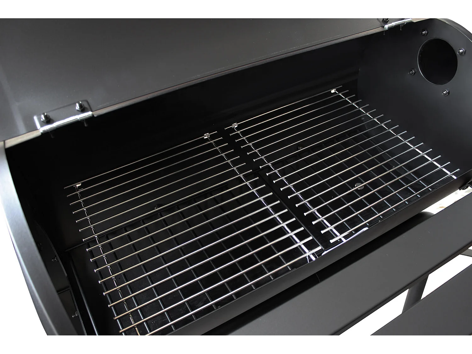 MilaniHome.it - Barbecue a carbonella affumicatore con ruote da campeggio grigliata di design americanodi coloreNero