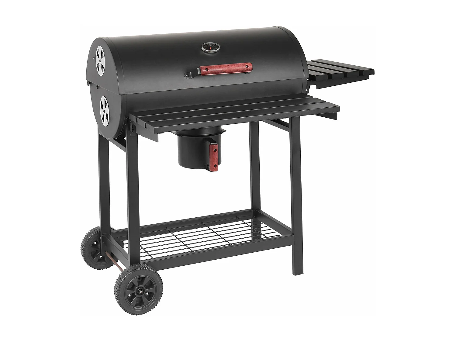 MilaniHome.it - barbecue a carbonella con affumicatore per giardino cottura lenta BBQ cm 113 x 70 x 97,5 cmdi coloreNero