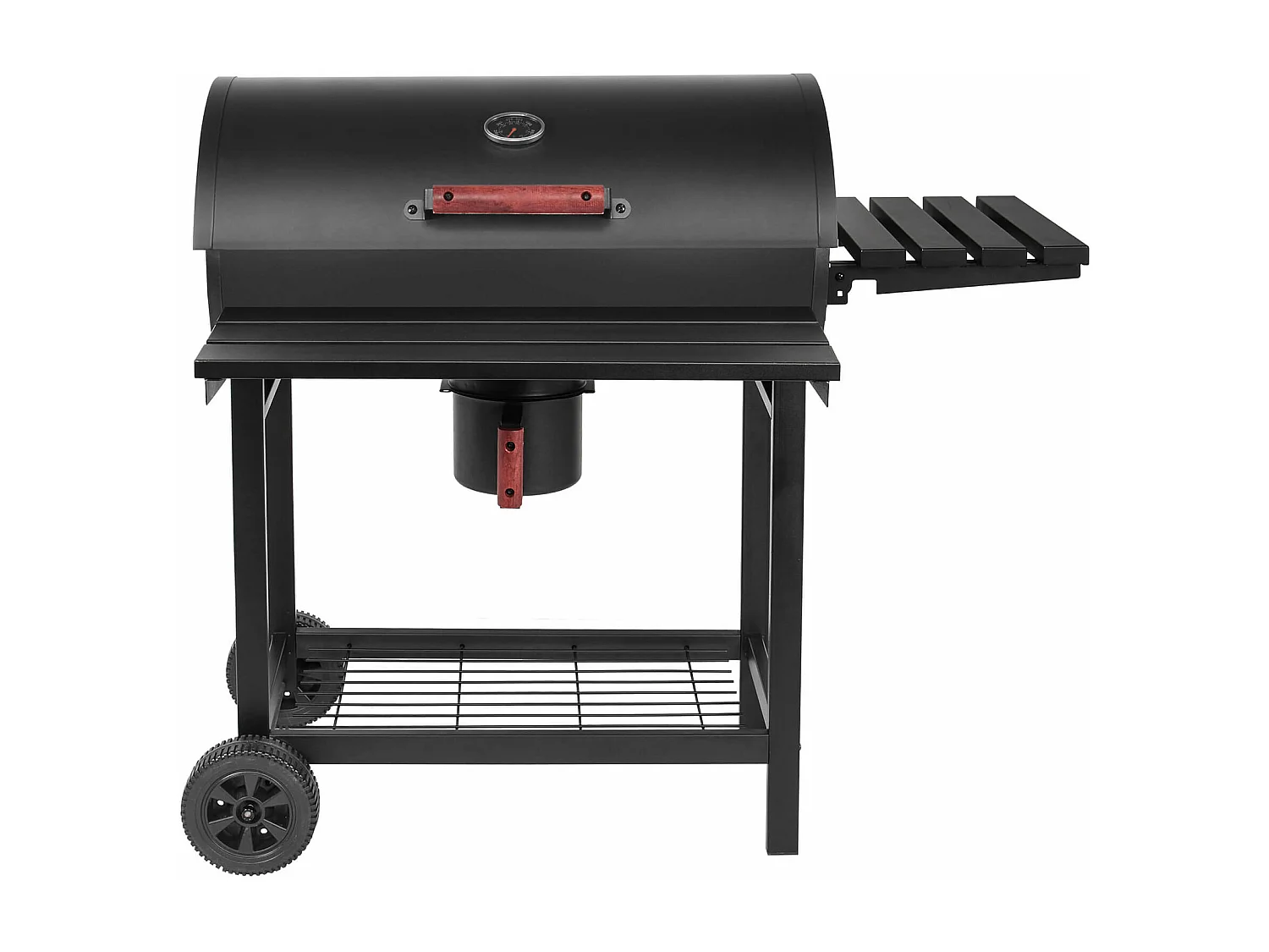 MilaniHome.it - barbecue a carbonella con affumicatore per giardino cottura lenta BBQ cm 113 x 70 x 97,5 cmdi coloreNero