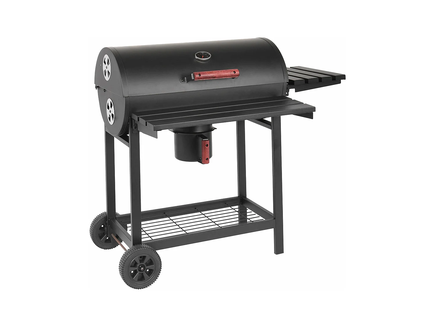 MilaniHome.it - barbecue a carbonella con affumicatore per giardino cottura lenta BBQ cm 113 x 70 x 97,5 cmdi coloreNero