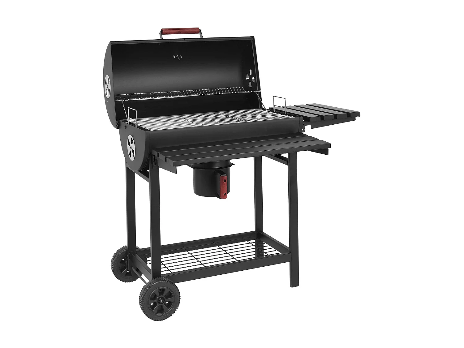 MilaniHome.it - barbecue a carbonella con affumicatore per giardino cottura lenta BBQ cm 113 x 70 x 97,5 cmdi coloreNero