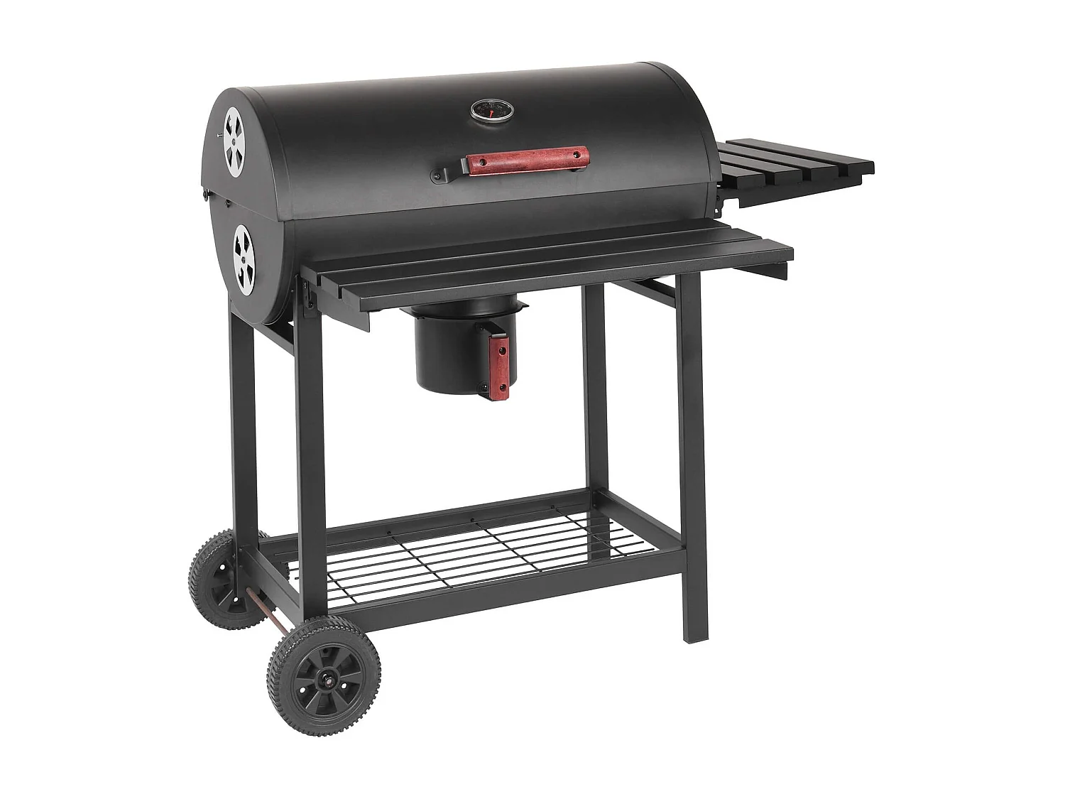 MilaniHome.it - barbecue a carbonella con affumicatore per giardino cottura lenta BBQ cm 113 x 70 x 97,5 cmdi coloreNero
