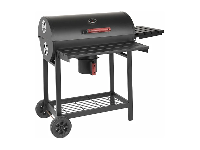 MilaniHome.it - barbecue a carbonella con affumicatore per giardino cottura lenta BBQ cm 113 x 70 x 97,5 cmdi coloreNero
