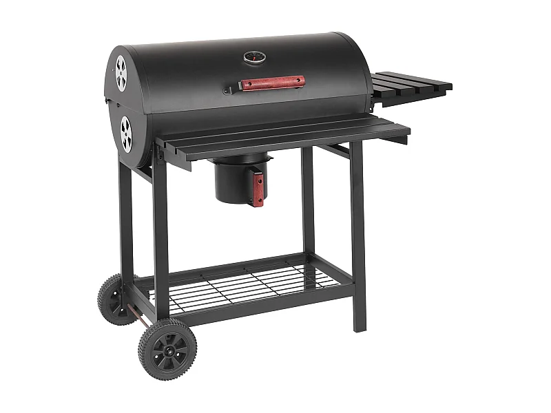 MilaniHome.it - barbecue a carbonella con affumicatore per giardino cottura lenta BBQ cm 113 x 70 x 97,5 cmdi coloreNero