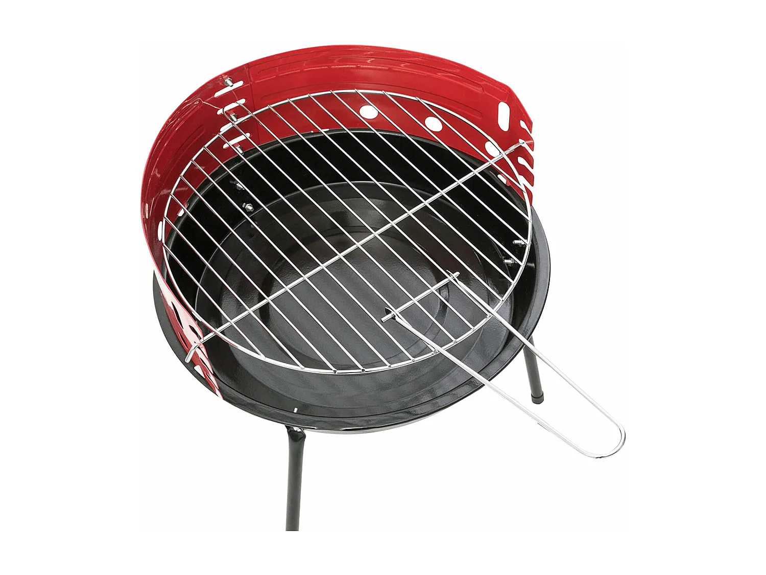 MilaniHome.it - Barbecue Carbonella 23 Con Griglia Per Esterno Giardino, Portico, Terrazzo, Campeggiodi coloreRosso