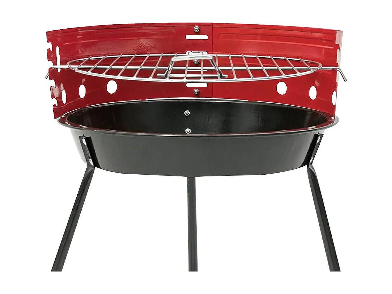 MilaniHome.it - Barbecue Carbonella 23 Con Griglia Per Esterno Giardino, Portico, Terrazzo, Campeggiodi coloreRosso