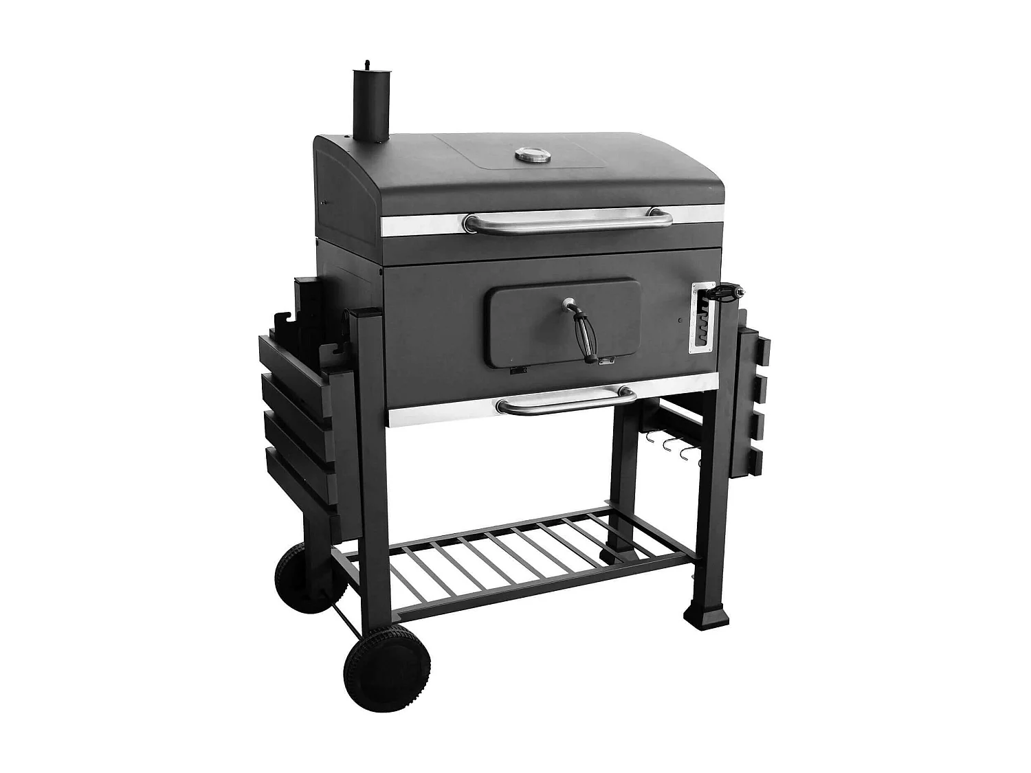 MilaniHome.it - barbecue a carbonella XL con coperchio e ruote regolatore di temperaturadi coloreNero