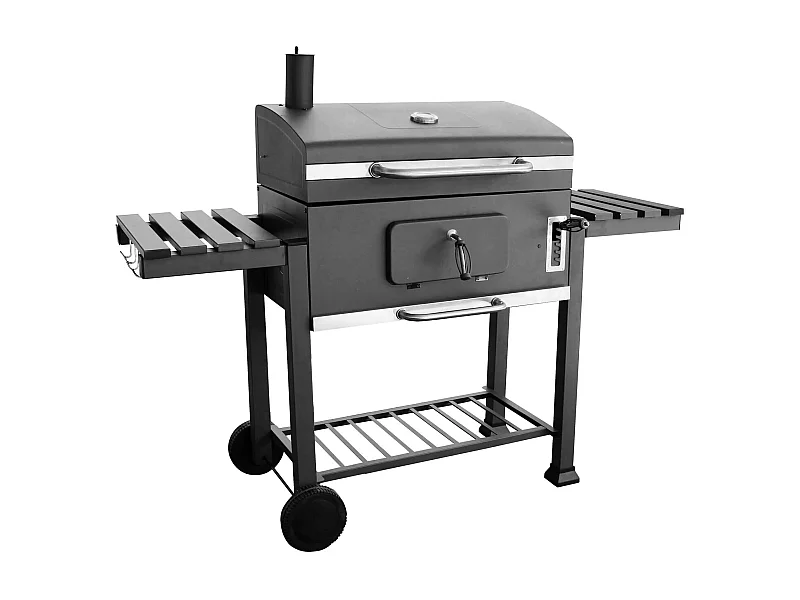 MilaniHome.it - barbecue a carbonella XL con coperchio e ruote regolatore di temperaturadi coloreNero