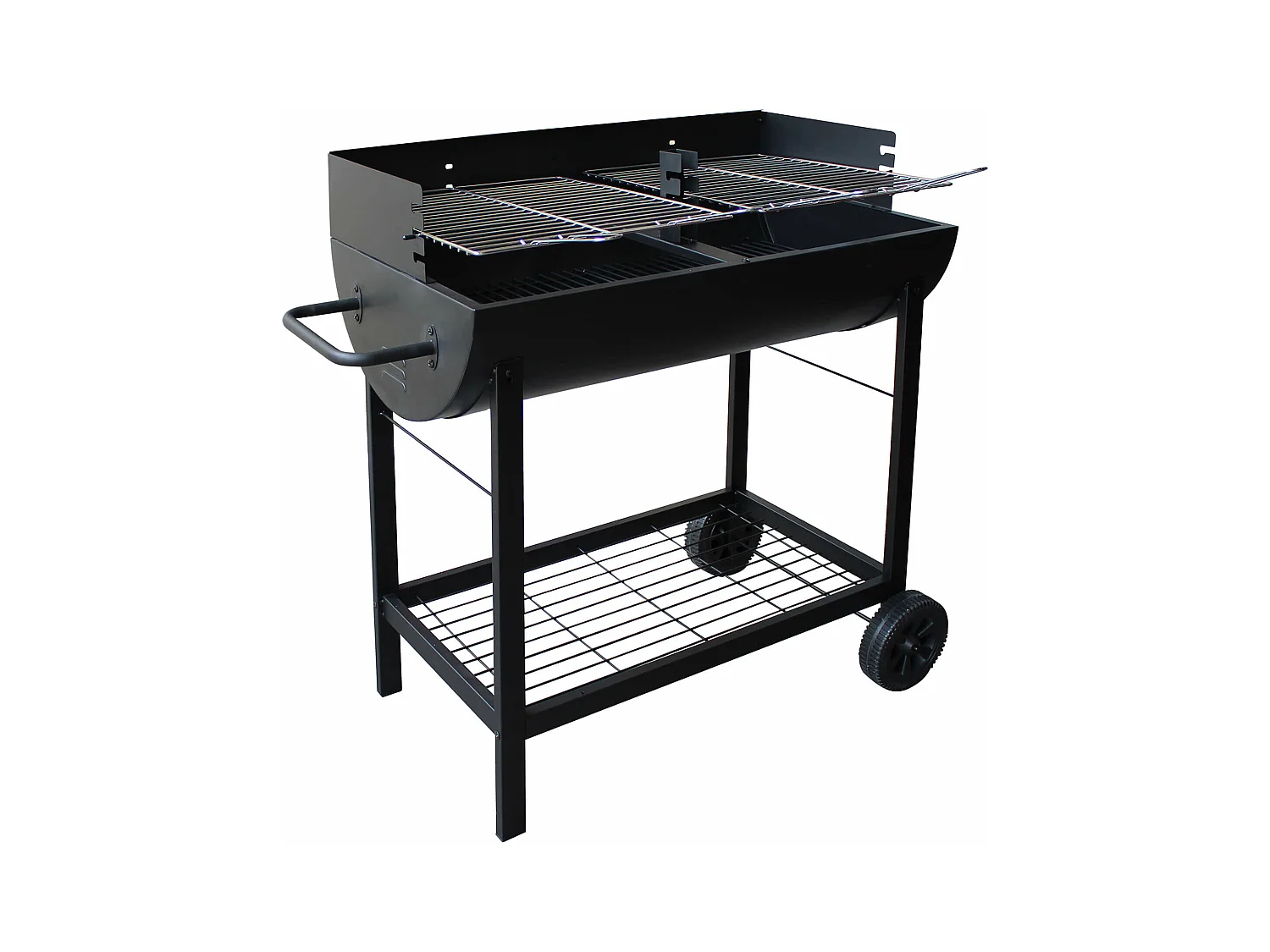 MilaniHome.it - Barbecue a carbonella con ruote da campeggio grigliata di design americanodi coloreNero