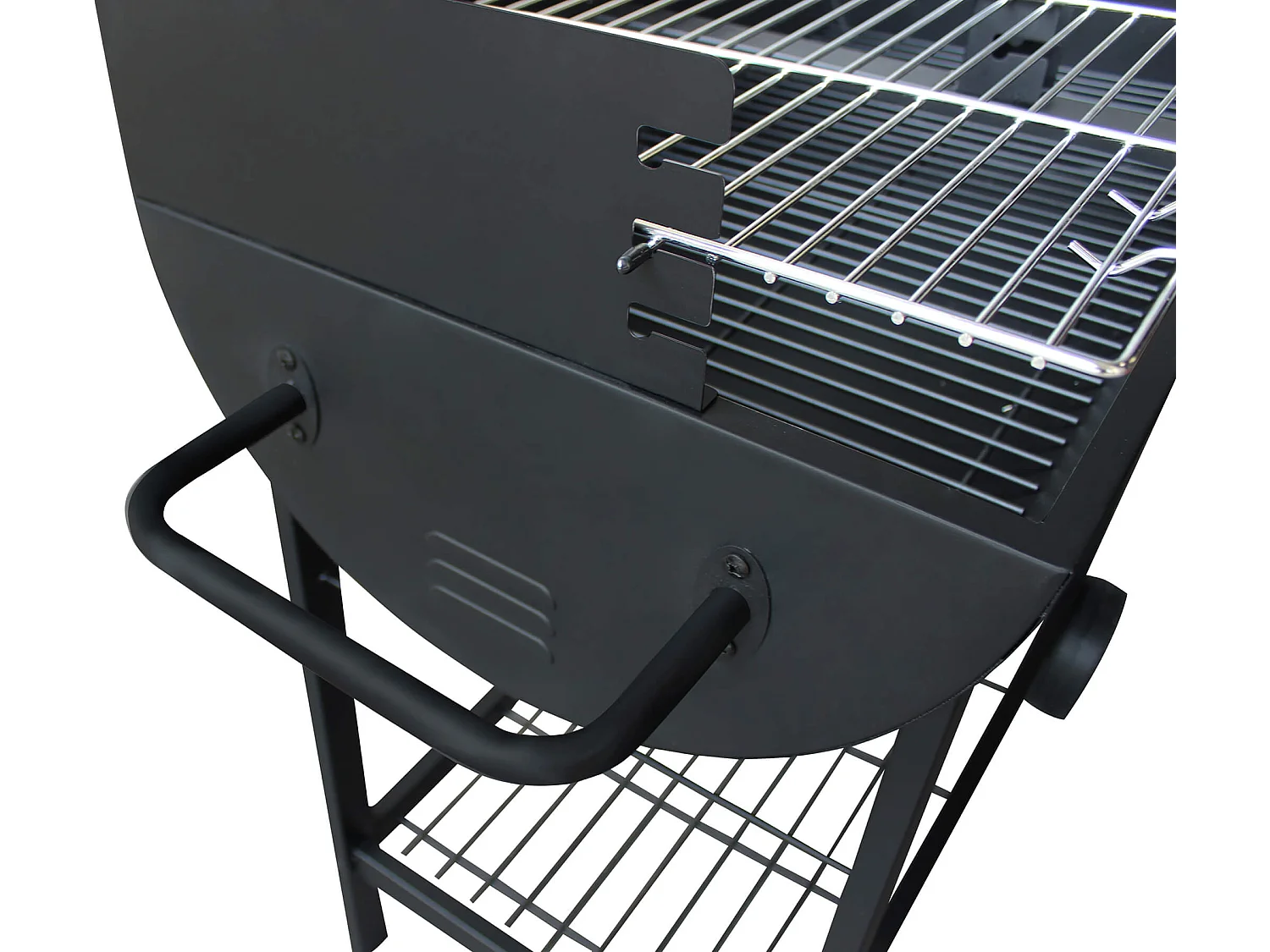 MilaniHome.it - Barbecue a carbonella con ruote da campeggio grigliata di design americanodi coloreNero
