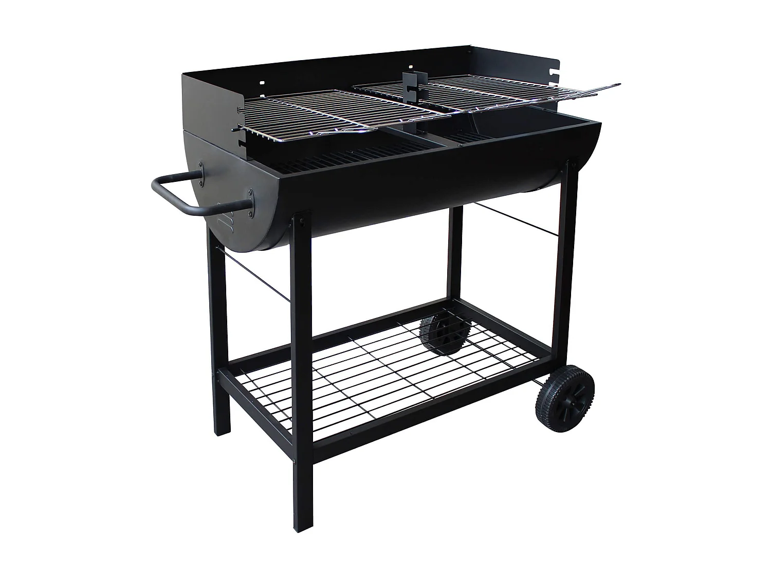 MilaniHome.it - Barbecue a carbonella con ruote da campeggio grigliata di design americanodi coloreNero