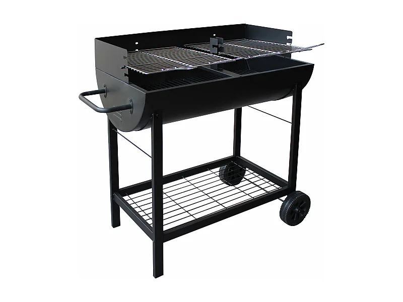 MilaniHome.it - Barbecue a carbonella con ruote da campeggio grigliata di design americanodi coloreNero