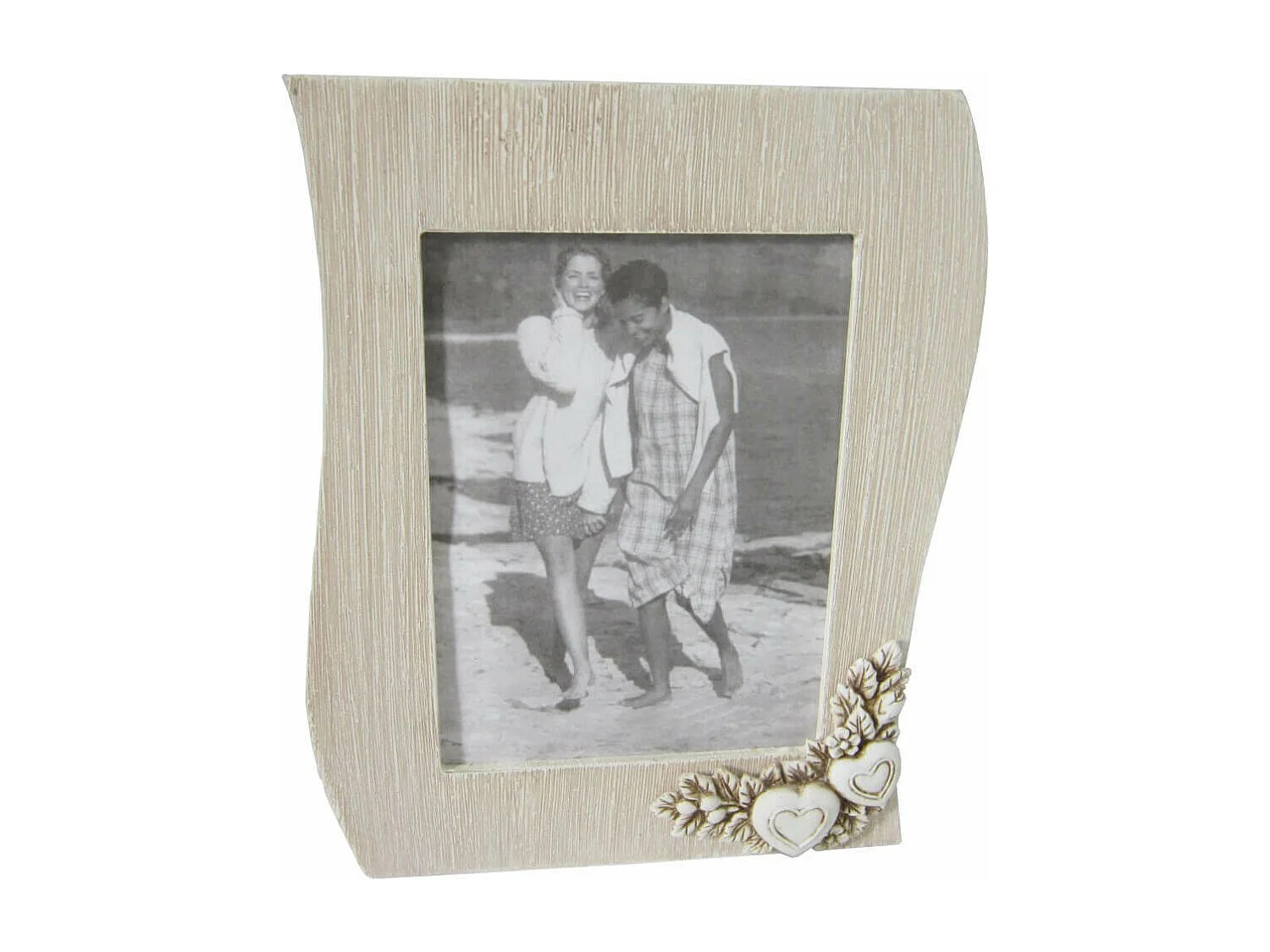 MilaniHome.it - Portafoto Shabby Chic Onda Tortora 12x17 Per Interno Camera Cameretta Salotto Ingresso Cucina Mensola Cornicedi coloreTortora