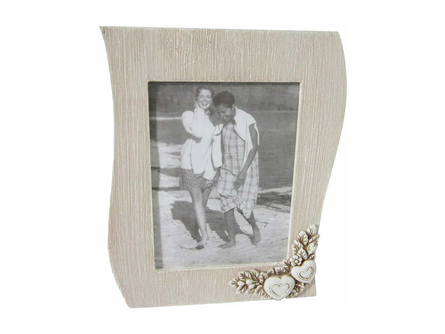 MilaniHome.it - Portafoto Shabby Chic Onda Tortora 12x17 Per Interno Camera Cameretta Salotto Ingresso Cucina Mensola Cornicedi coloreTortora