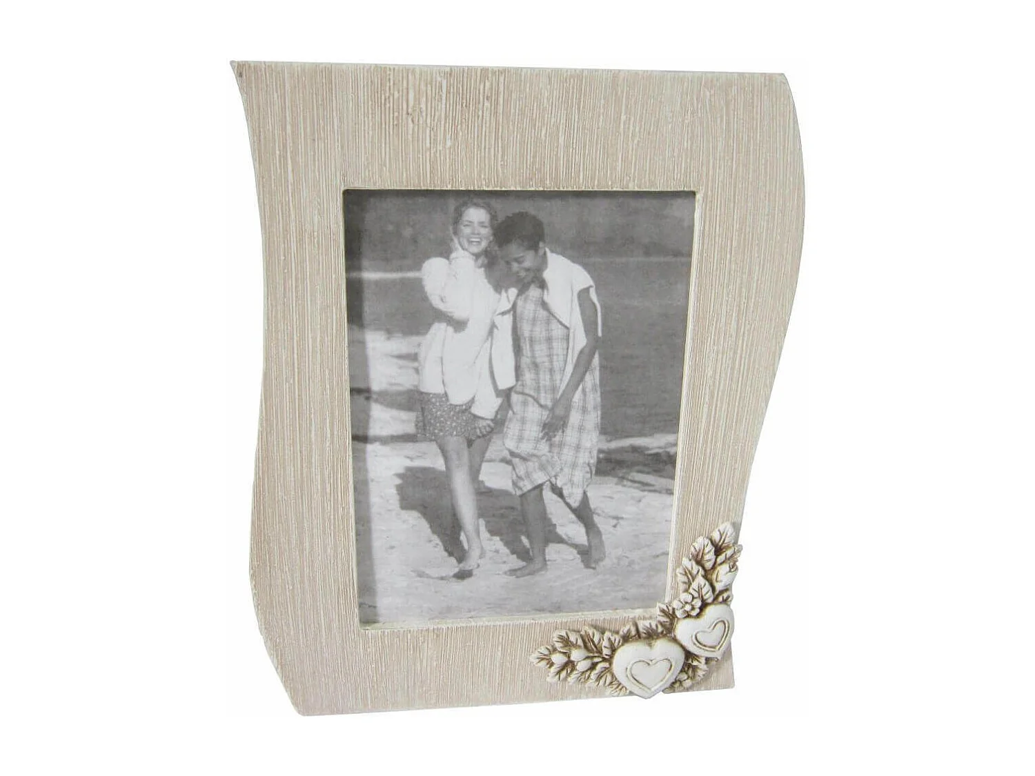 MilaniHome.it - Portafoto Shabby Chic Onda Tortora 10x15 Per Interno Camera Cameretta Salotto Ingresso Cucina Mensola Cornicedi coloreTortora