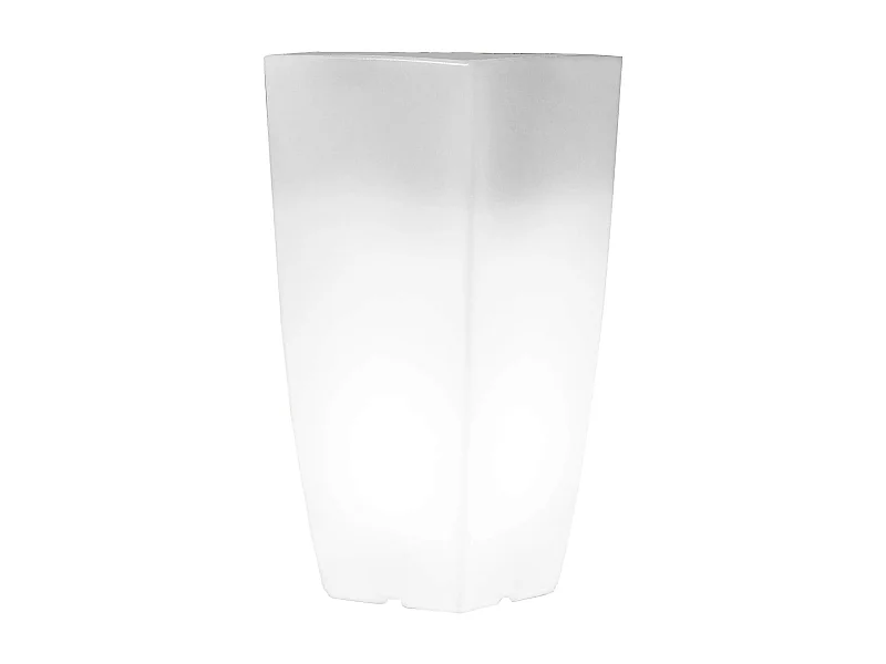 MilaniHome.it - Vaso luminoso per esterno giardino con luce bianca cm 33 x 33 x 70 hdi coloreBianco