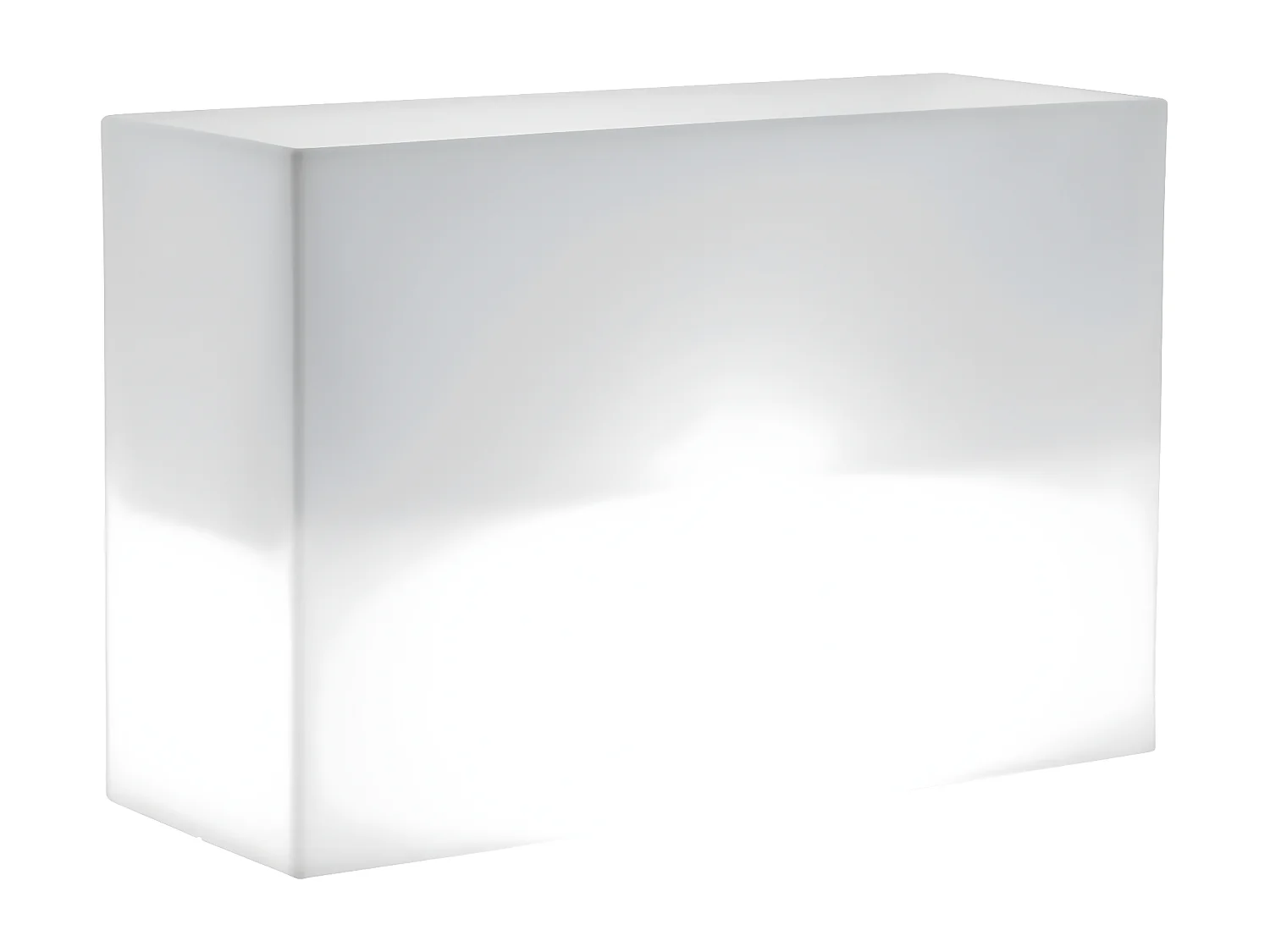 MilaniHome.it - fioriera luminosa da giardino per esterno giardino con luce bianca cm 80 x 35 x 50 hdi coloreBianco