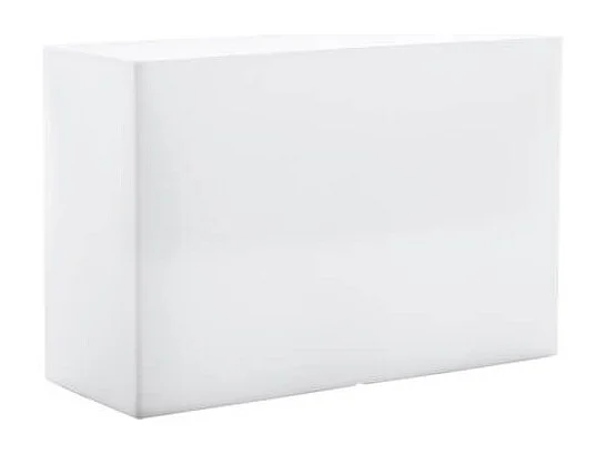 MilaniHome.it - fioriera luminosa da giardino per esterno giardino con luce bianca cm 80 x 35 x 50 hdi coloreBianco