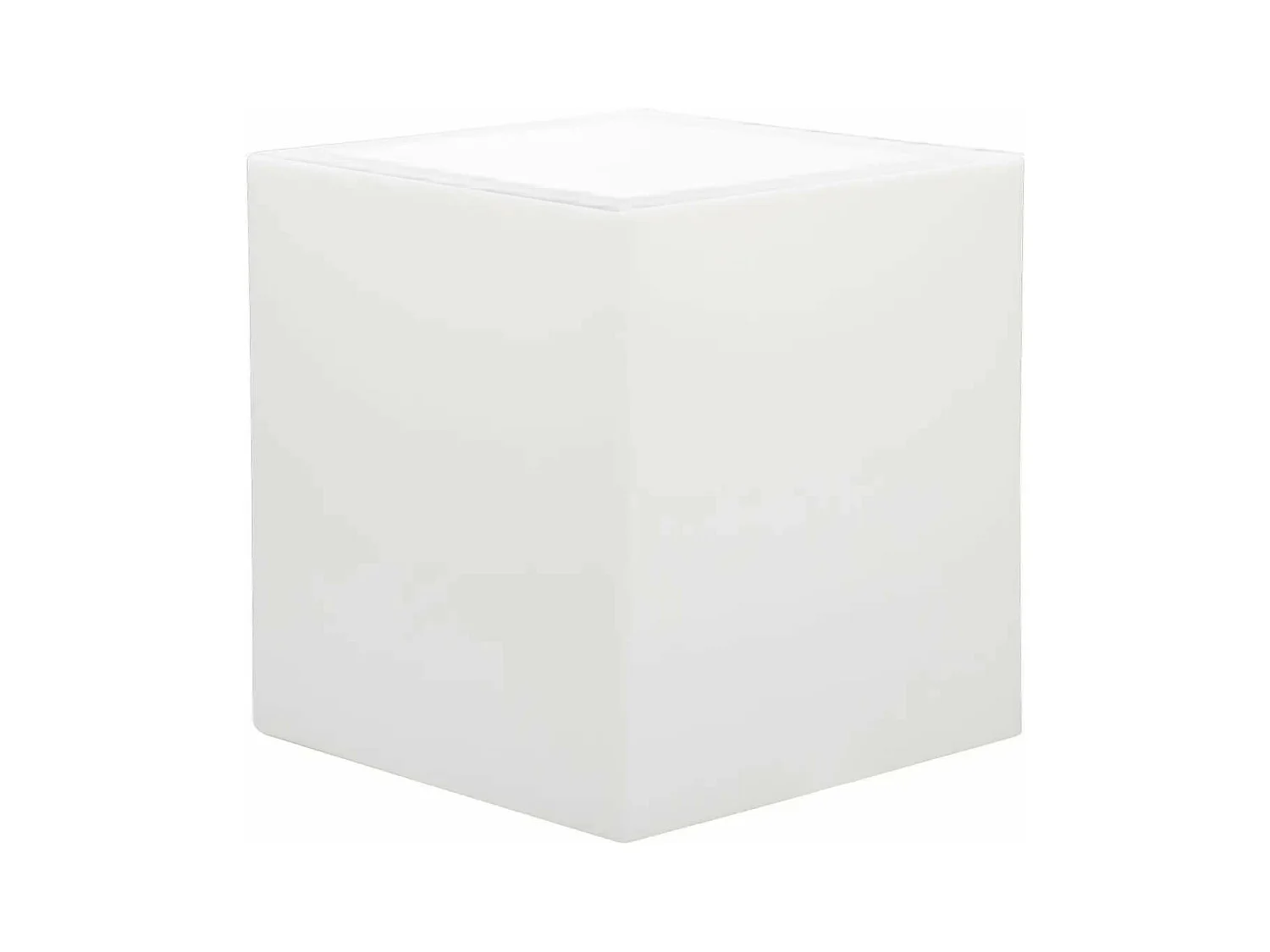 MilaniHome.it - Vaso luminoso per esterno giardino con luce bianca cm 40 x 40 x 40 hdi coloreBianco