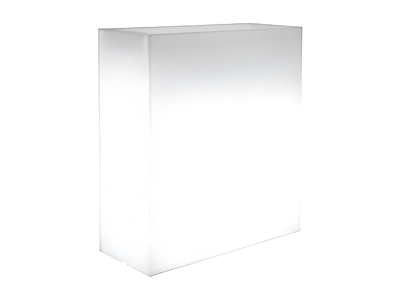 MilaniHome.it - fioriera luminosa da giardino per esterno giardino con luce bianca cm 90 x 30 x 80 hdi coloreBianco