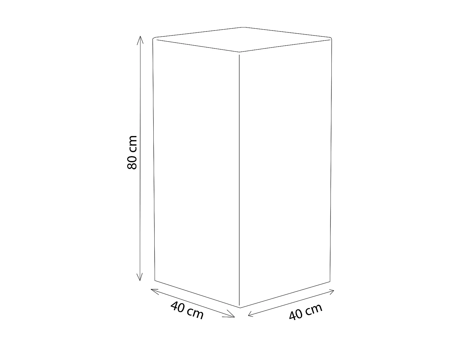 MilaniHome.it - cubo luminoso per esterno giardino con luce bianca cm 40 x 40 x 80 hdi coloreBianco