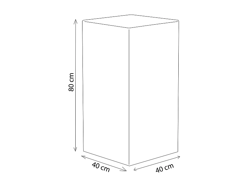 MilaniHome.it - cubo luminoso per esterno giardino con luce bianca cm 40 x 40 x 80 hdi coloreBianco