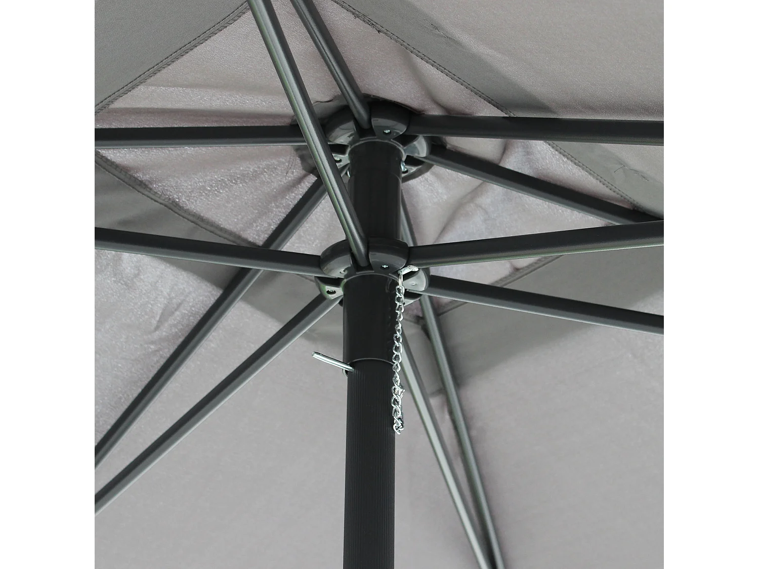 MilaniHome.it - Ombrellone Da Giardino 2x2 Palo Centrale Tortora Per Esterno Ristorante Gelateria Bar Hotel Albergodi coloreNero