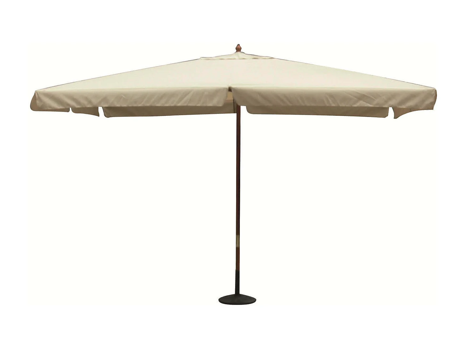 MilaniHome.it - Ombrellone Da Giardino 2x3 Palo Centrale In Legno Telo Bianco Per Esterno Ristorante Gelateria Bar Hotel Albergodi coloreEcrù