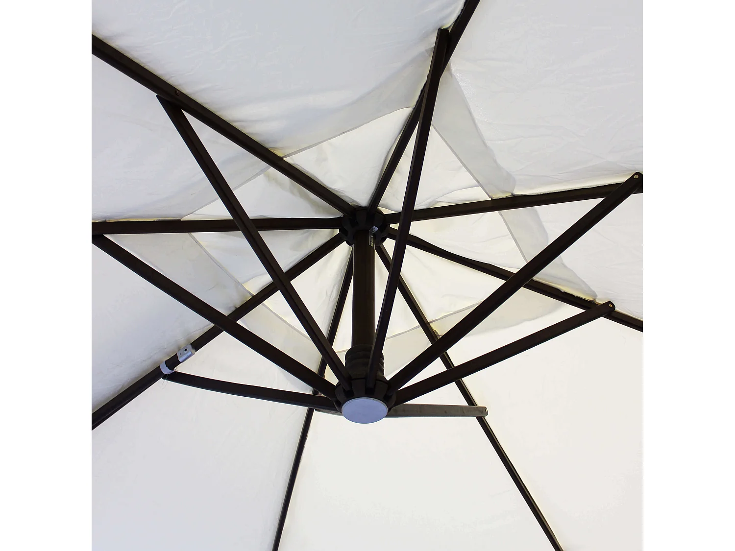 MilaniHome.it - Ombrellone Da Giardino 3x3 Palo Laterale In Legno Per Esterno Ristorante Gelateria Bar Hotel Albergodi coloreMarrone