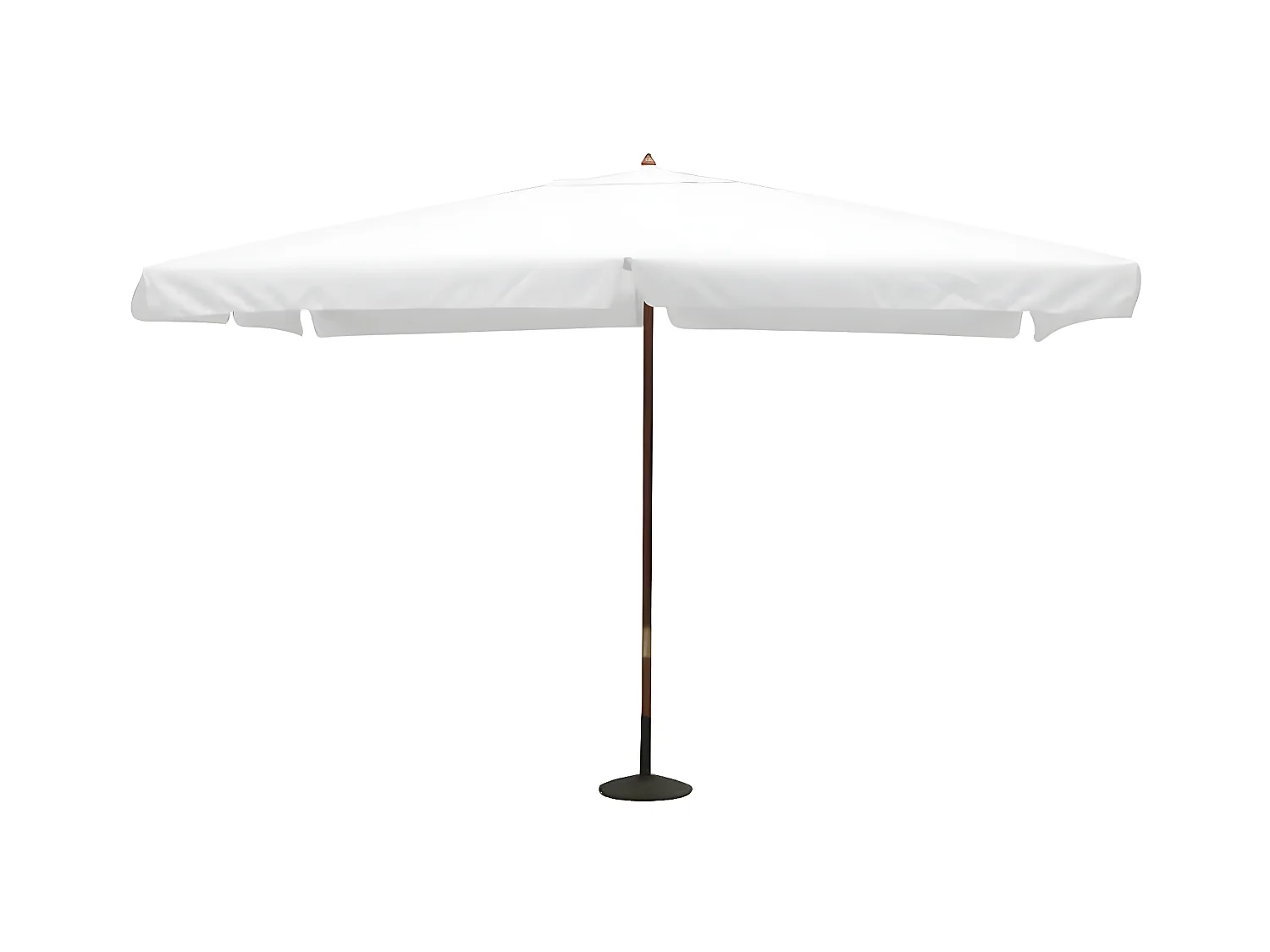 MilaniHome.it - Ombrellone Da Giardino 3x4 Palo Centrale In Legno Telo Bianco Per Esterno Ristorante Gelateria Bar Hotel Albergodi coloreBianco