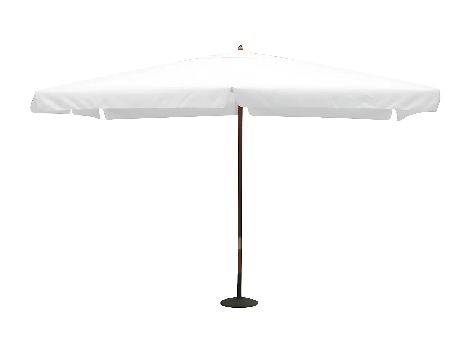 MilaniHome.it - Ombrellone Da Giardino 3x4 Palo Centrale In Legno Telo Bianco Per Esterno Ristorante Gelateria Bar Hotel Albergodi coloreBianco