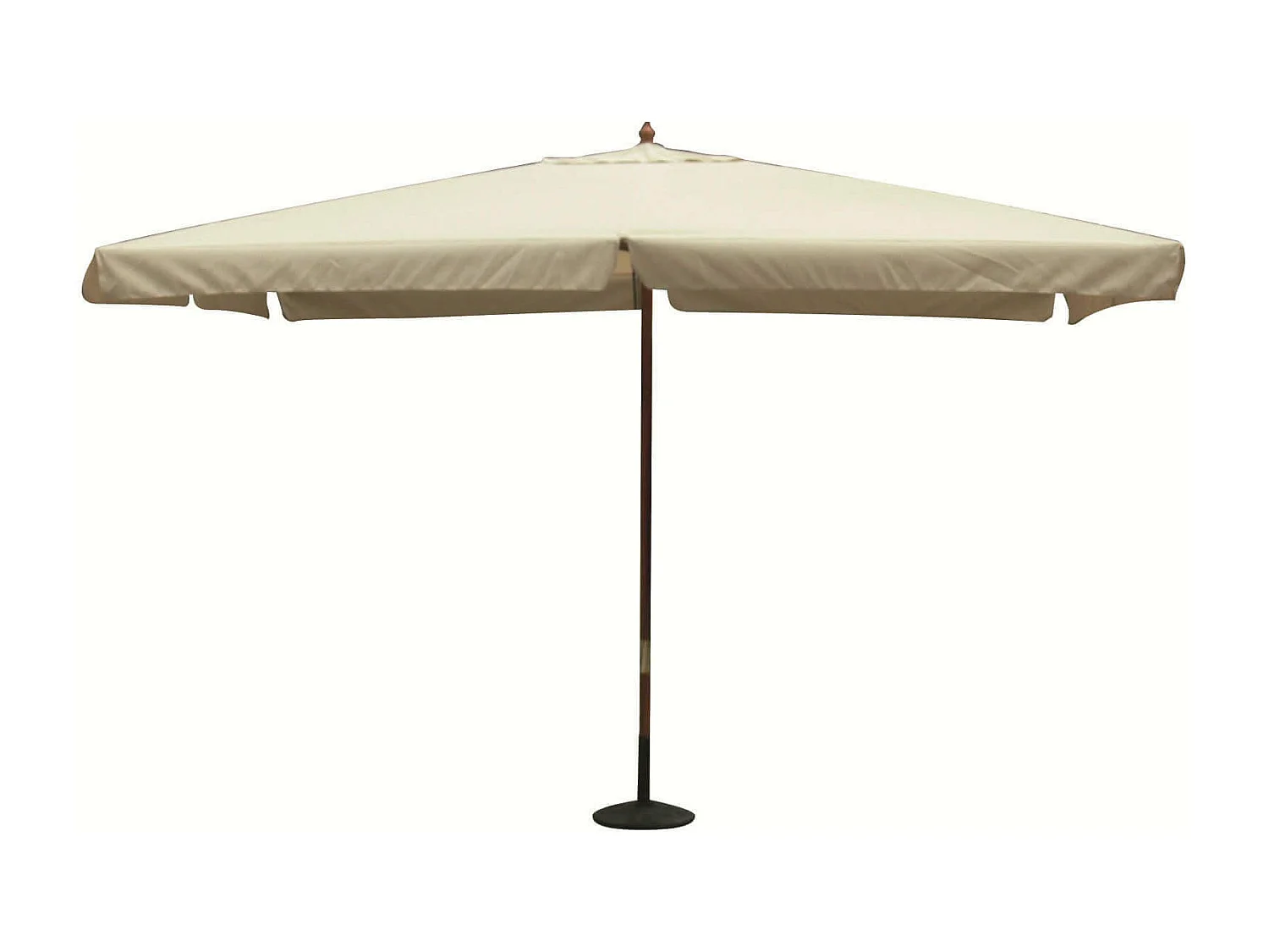 MilaniHome.it - Ombrellone Da Giardino 3x4 Palo Centrale In Legno Telo Bianco Per Esterno Ristorante Gelateria Bar Hotel Albergodi coloreBianco