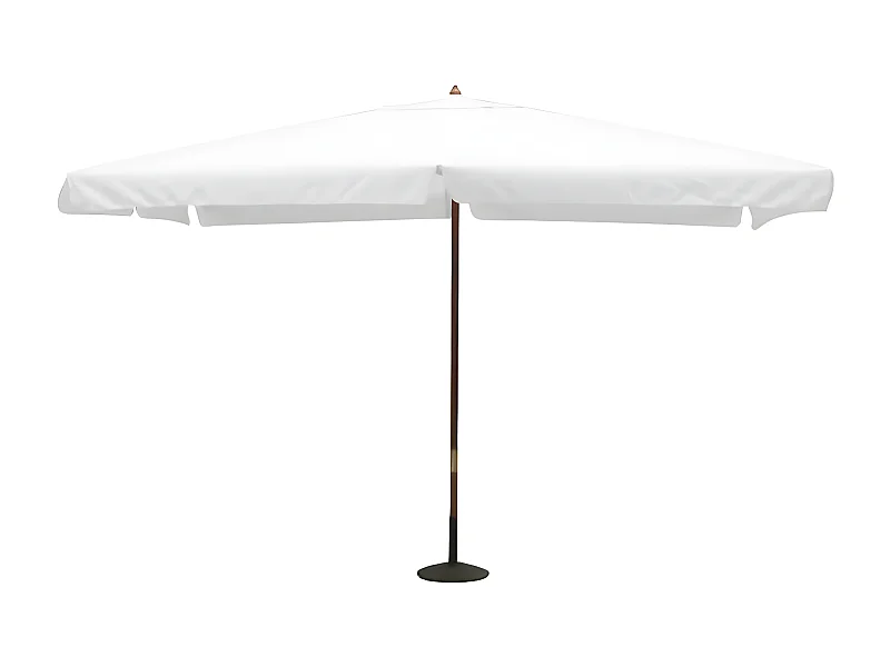 MilaniHome.it - Ombrellone Da Giardino 3x4 Palo Centrale In Legno Telo Bianco Per Esterno Ristorante Gelateria Bar Hotel Albergodi coloreBianco