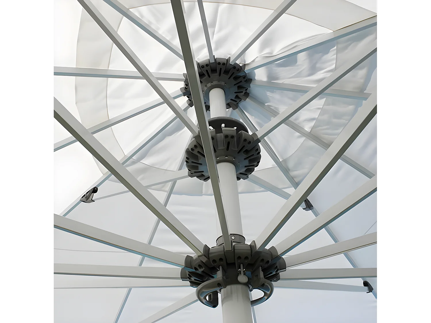 MilaniHome.it - Ombrellone Da Giardino 5x5 Palo Centrale Bianco Per Esterno Ristorante Gelateria Bar Hotel Albergodi coloreBianco