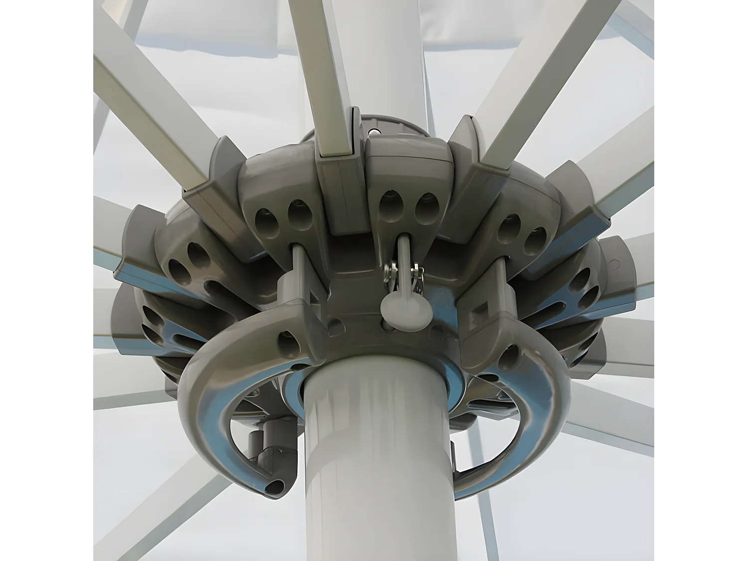 MilaniHome.it - Ombrellone Da Giardino 5x5 Palo Centrale Bianco Per Esterno Ristorante Gelateria Bar Hotel Albergodi coloreBianco