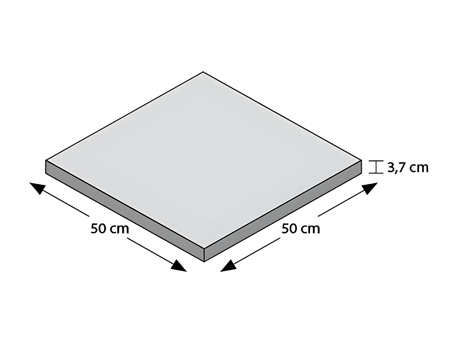 MilaniHome.it - Piastra Wengè' 50x50 Cm Per Esterno Giardino, Portico, Ristorante, Gelateria Bar Hotel Albergo Piscinadi coloreAntracite