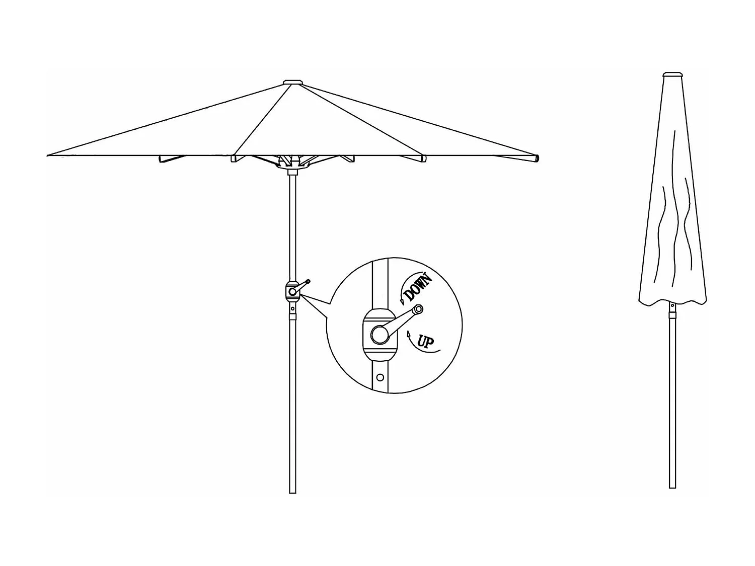 MilaniHome.it - Ombrellone Da Giardino Diametro 3 Palo Centrale Taupe Per Esterno Ristorante, Gelateria Bar Hotel Albergodi coloreTaupe