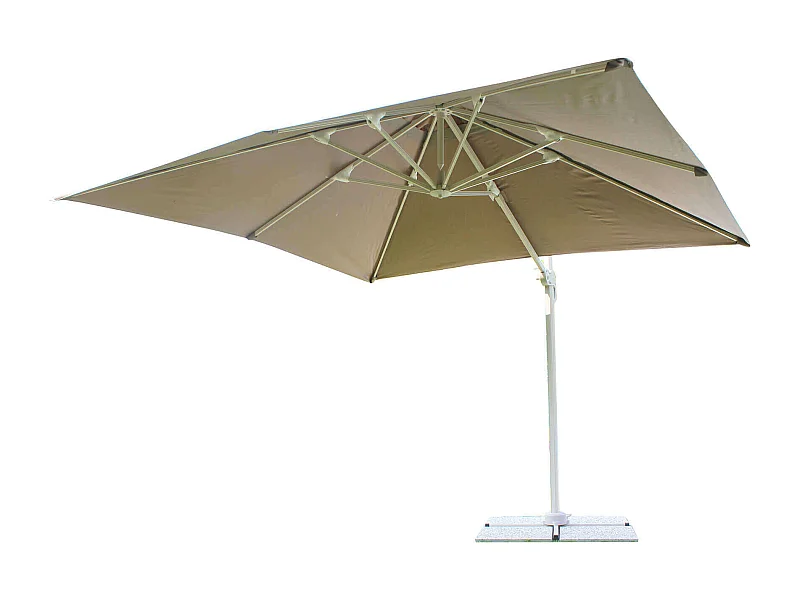 MilaniHome.it - Ombrellone Da Giardino 3x4 Palo Laterale In Alluminio Tortora Per Esterno Ristorante, Gelateria Bar Hotel Albergodi coloreTortora