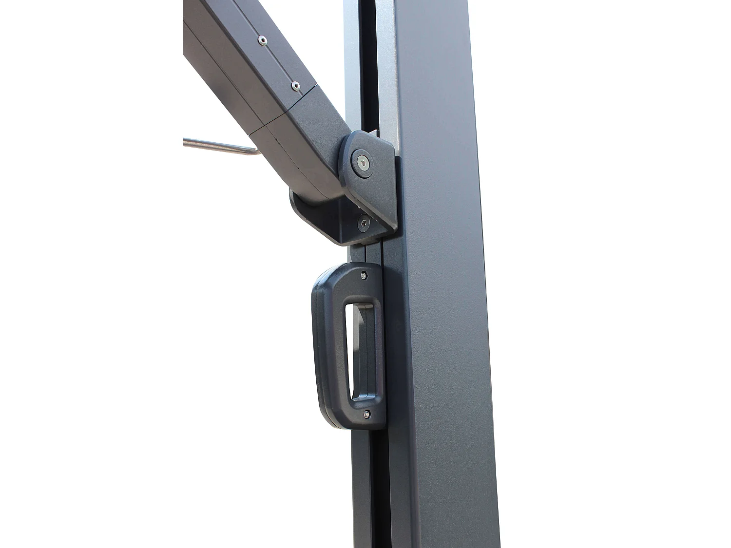 MilaniHome.it - Ombrellone Da Giardino 4x4 Palo Laterale In Alluminio Per Esterno Ristorante Gelateria Bar Hotel Albergodi coloreAntracite