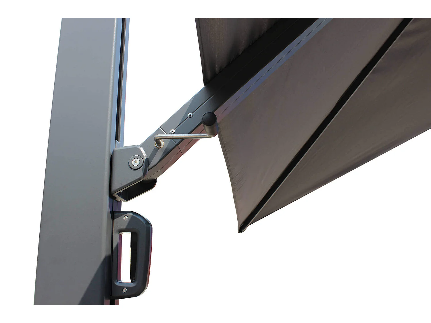 MilaniHome.it - Ombrellone Da Giardino 4x4 Palo Laterale In Alluminio Per Esterno Ristorante Gelateria Bar Hotel Albergodi coloreAntracite