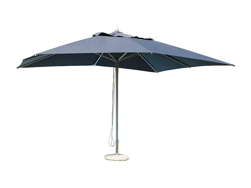 MilaniHome.it - Ombrellone Da Giardino 3x3 Palo Centrale Alluminio Grigio Scuro Per Esterno Ristorante Gelateria Bar Hotel Albergodi coloreGrigio