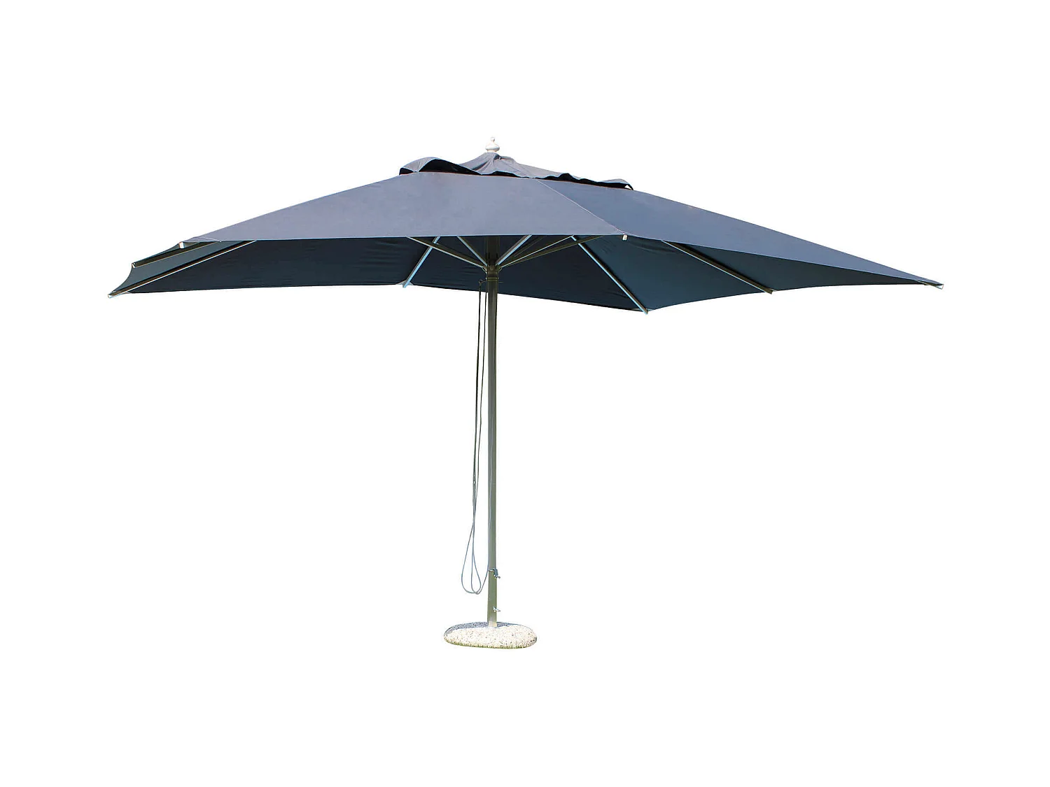 MilaniHome.it - Ombrellone Da Giardino 3x3 Palo Centrale Alluminio Grigio Scuro Per Esterno Ristorante Gelateria Bar Hotel Albergodi coloreGrigio