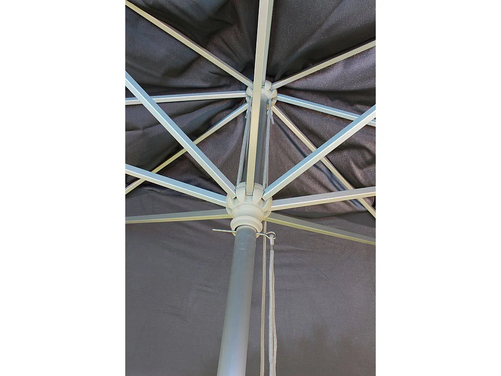 MilaniHome.it - Ombrellone Da Giardino 3x3 Palo Centrale Alluminio Grigio Scuro Per Esterno Ristorante Gelateria Bar Hotel Albergodi coloreGrigio