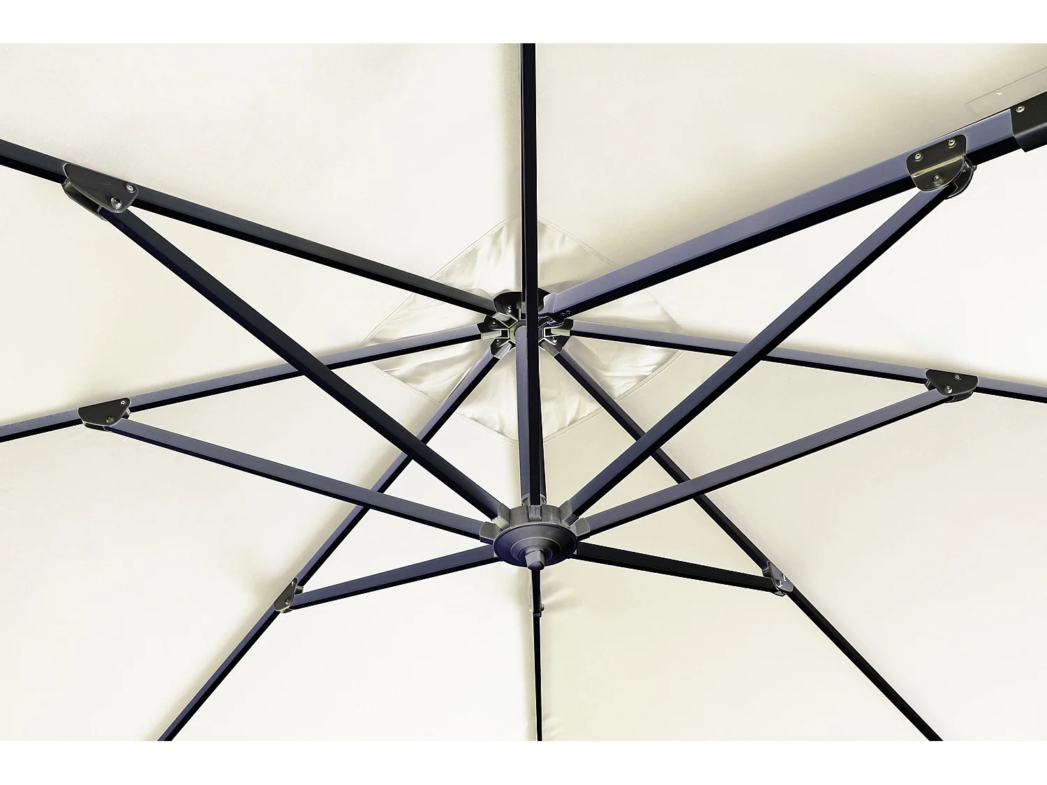 MilaniHome.it - ombrellone decentrato in alluminio 3 x 3 m di design per esterno giardino cm 300 l x 300 pdi coloreEcrù