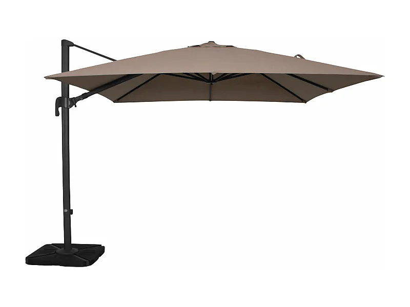 MilaniHome.it - ombrellone decentrato 3x3 in alluminio per giardino m 3 x 3di coloreTaupe